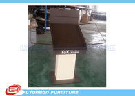 Brown personaliza suportes de exposição de madeira do metal do MDF/tabela, suporte de exposição do tapete