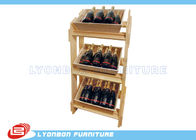 GV de madeira natural dos suportes de exposição do MDF/prateleiras de exposição eretas livres do vinho para a loja varejo
